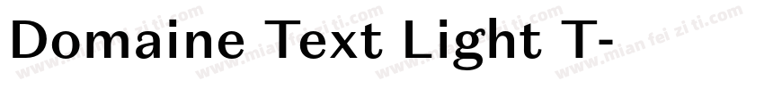 Domaine Text Light T字体转换